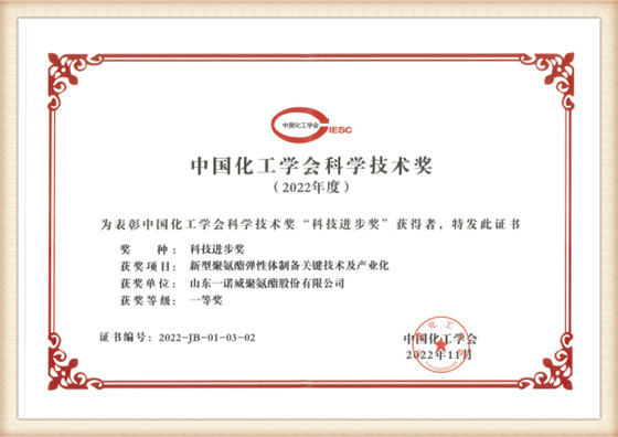 5.China Chemical Society Science and Technology Award